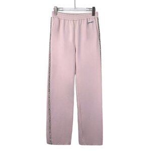 Miu Miu Pink Diamond-Encrusted Straight Sweatpants 36 XS Made In Italy Casual Lu